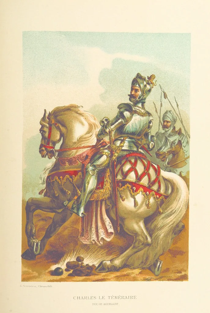 An illustration from Histoire de Belgique depuis les temps primitits jusqu'à nos jours. [With coloured illustrations, 1895, leaf 89
