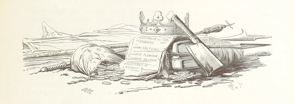 An illustration from Histoire de la Belgique ... Troisième edition, entièrement refondue et ... augmentée, etc, 1853, leaf 393