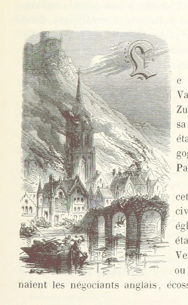 An illustration from Histoire de la Belgique ... Troisième edition, entièrement refondue et ... augmentée, etc, 1853, leaf 467