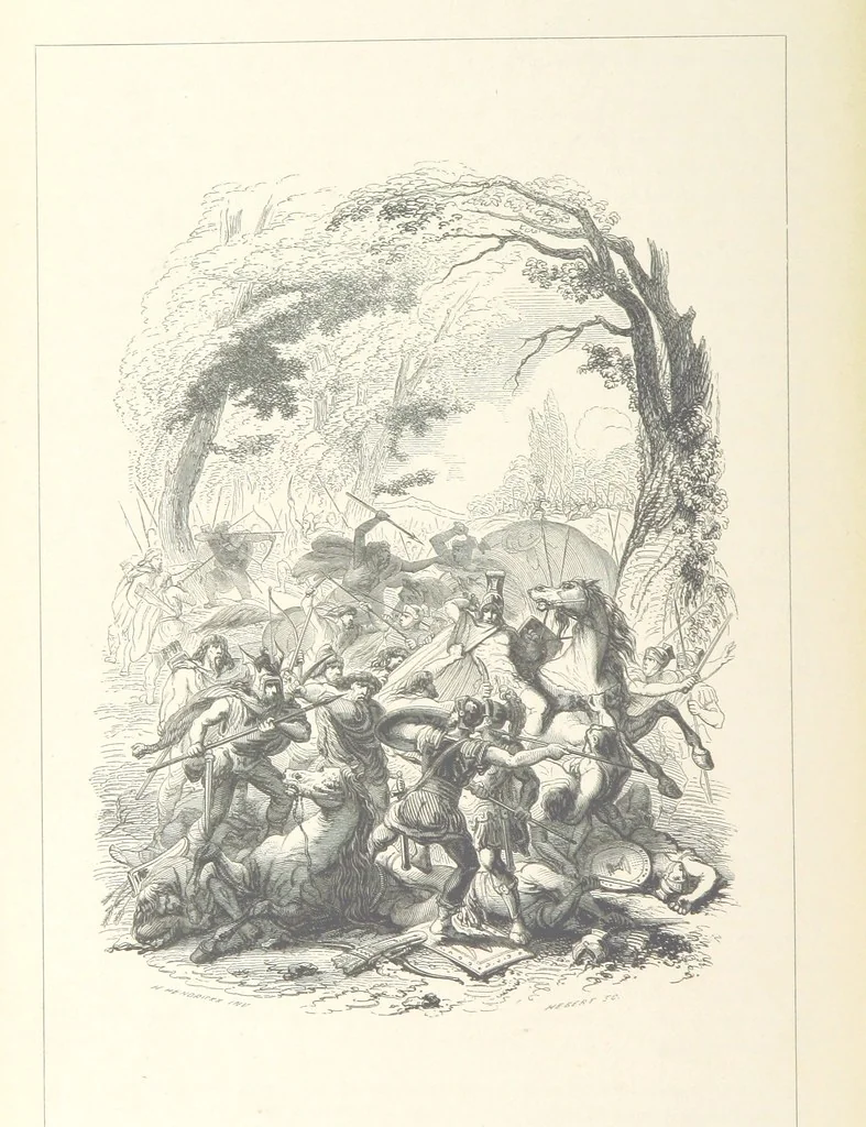 An illustration from Histoire de la Belgique ... Troisième edition, entièrement refondue et ... augmentée, etc, 1853, leaf 48