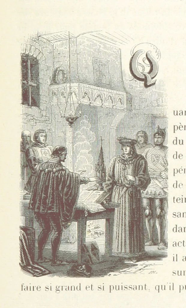 An illustration from Histoire de la Belgique ... Troisième edition, entièrement refondue et ... augmentée, etc, 1853, leaf 487