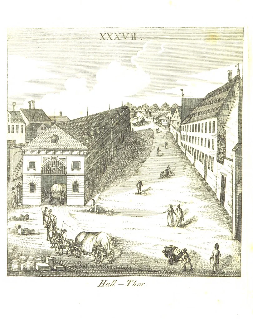 An illustration from Die Schönheiten der Königl. Kreisstadt Augsburg und deren Umgebungen, in 49 bildlichen Vorstellungen, mit Beschreibung von G. H. K, 1819, leaf 126