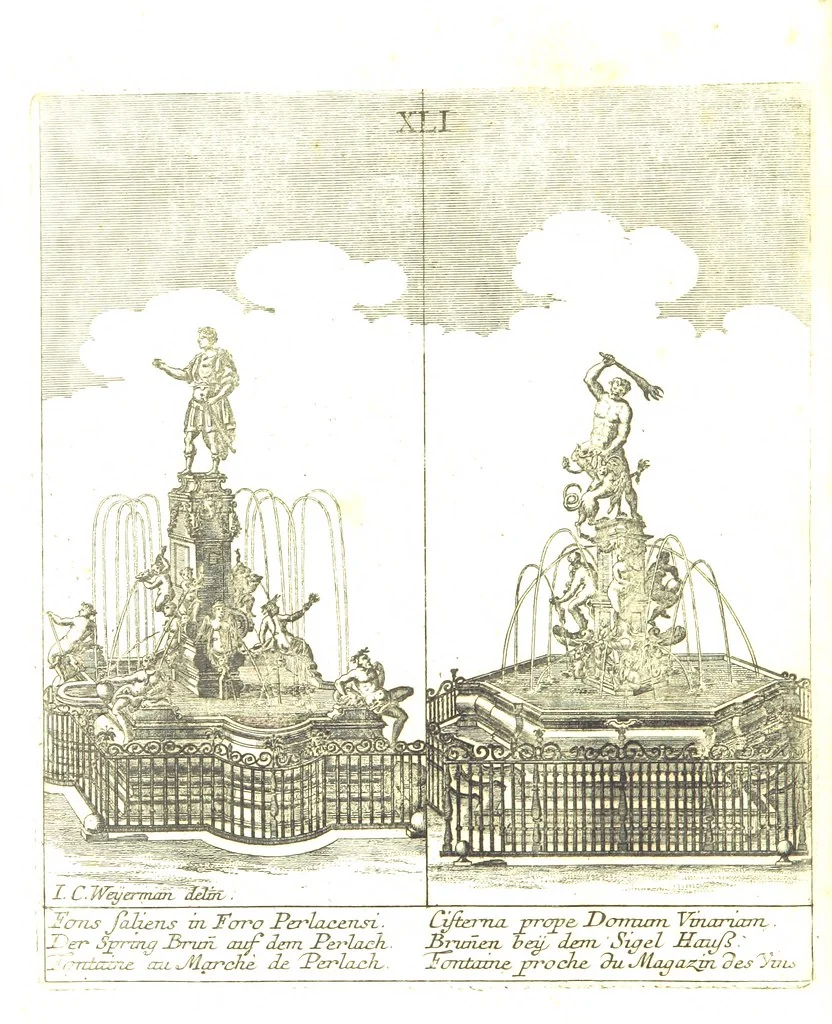 An illustration from Die Schönheiten der Königl. Kreisstadt Augsburg und deren Umgebungen, in 49 bildlichen Vorstellungen, mit Beschreibung von G. H. K, 1819, leaf 140