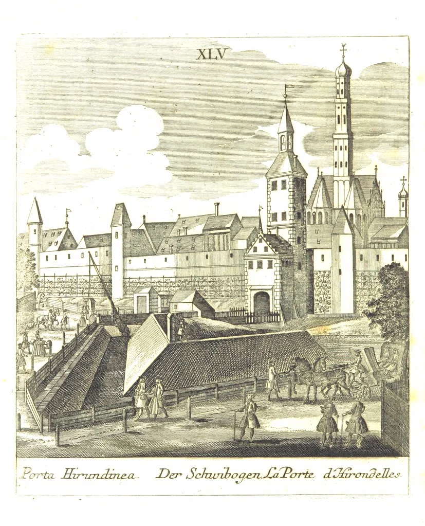 An illustration from Die Schönheiten der Königl. Kreisstadt Augsburg und deren Umgebungen, in 49 bildlichen Vorstellungen, mit Beschreibung von G. H. K, 1819, leaf 154