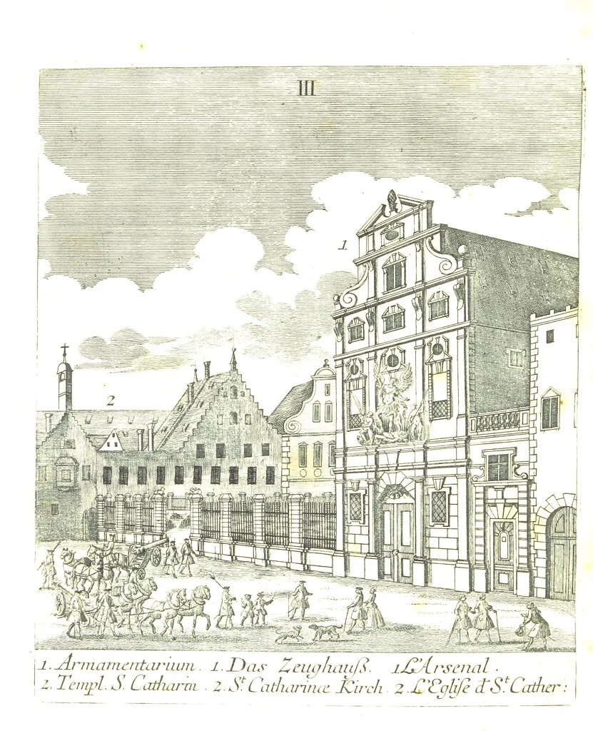 An illustration from Die Schönheiten der Königl. Kreisstadt Augsburg und deren Umgebungen, in 49 bildlichen Vorstellungen, mit Beschreibung von G. H. K, 1819, leaf 18