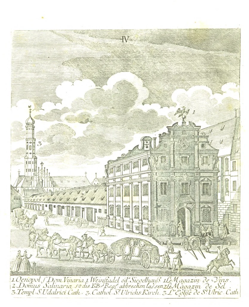 An illustration from Die Schönheiten der Königl. Kreisstadt Augsburg und deren Umgebungen, in 49 bildlichen Vorstellungen, mit Beschreibung von G. H. K, 1819, leaf 20