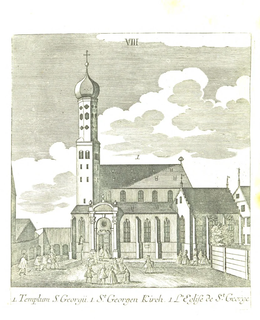 An illustration from Die Schönheiten der Königl. Kreisstadt Augsburg und deren Umgebungen, in 49 bildlichen Vorstellungen, mit Beschreibung von G. H. K, 1819, leaf 34