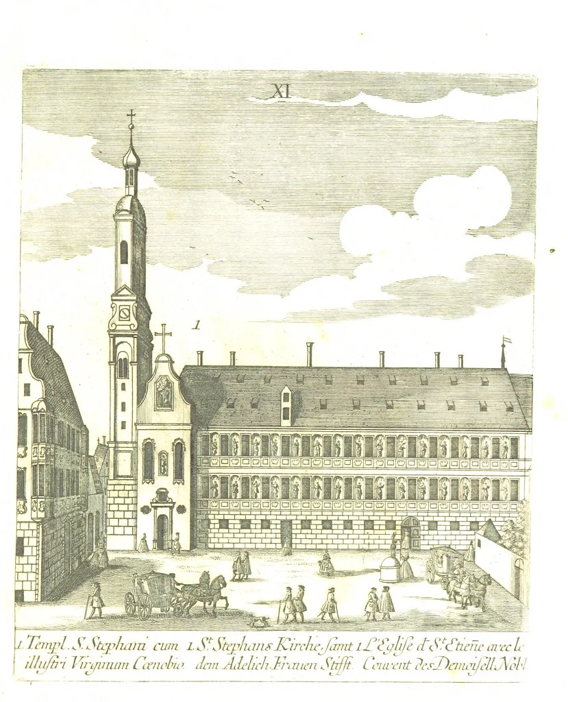 An illustration from Die Schönheiten der Königl. Kreisstadt Augsburg und deren Umgebungen, in 49 bildlichen Vorstellungen, mit Beschreibung von G. H. K, 1819, leaf 45