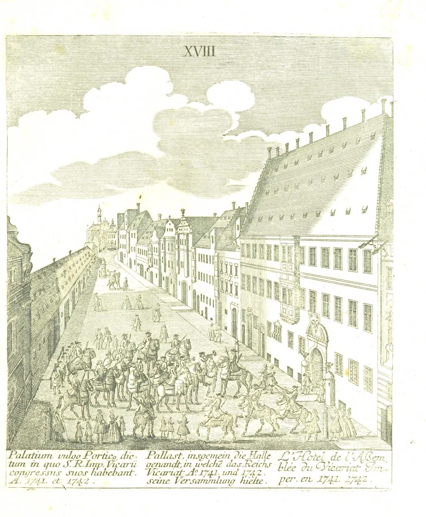 An illustration from Die Schönheiten der Königl. Kreisstadt Augsburg und deren Umgebungen, in 49 bildlichen Vorstellungen, mit Beschreibung von G. H. K, 1819, leaf 67