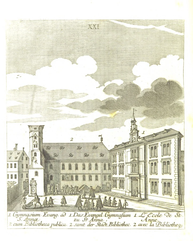 An illustration from Die Schönheiten der Königl. Kreisstadt Augsburg und deren Umgebungen, in 49 bildlichen Vorstellungen, mit Beschreibung von G. H. K, 1819, leaf 76