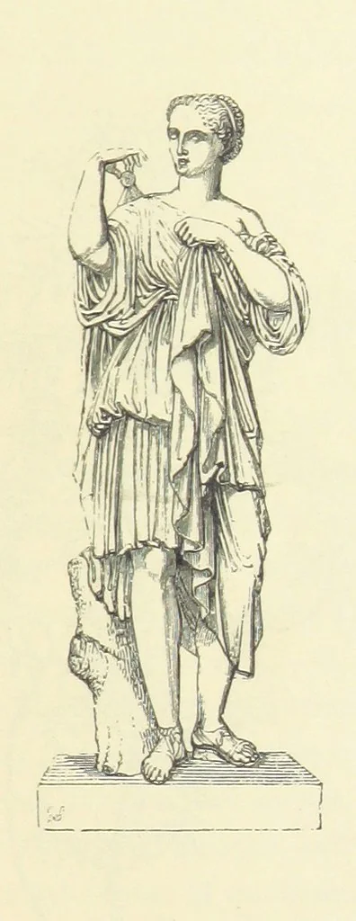 An illustration from The Poetical Works of John Keats. With a memoir by Richard Monckton Milnes. Illustrated by 120 designs, original and from the antique, drawn on wood by George Scharf, Jun, 1854, leaf 103
