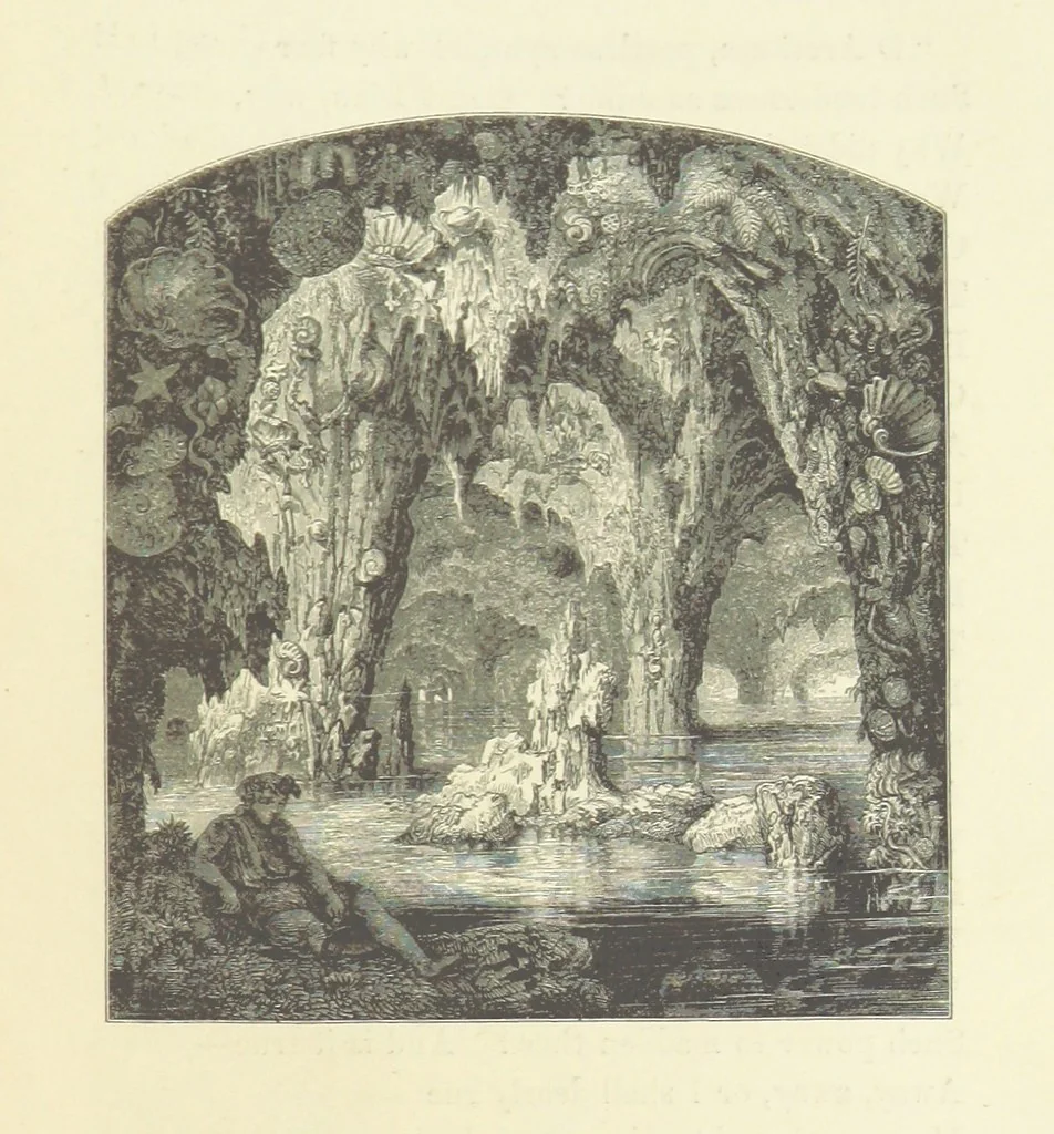 An illustration from The Poetical Works of John Keats. With a memoir by Richard Monckton Milnes. Illustrated by 120 designs, original and from the antique, drawn on wood by George Scharf, Jun, 1854, leaf 137