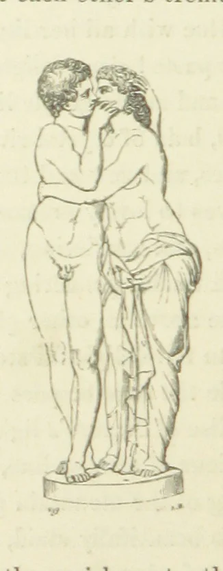 An illustration from The Poetical Works of John Keats. With a memoir by Richard Monckton Milnes. Illustrated by 120 designs, original and from the antique, drawn on wood by George Scharf, Jun, 1854, leaf 340
