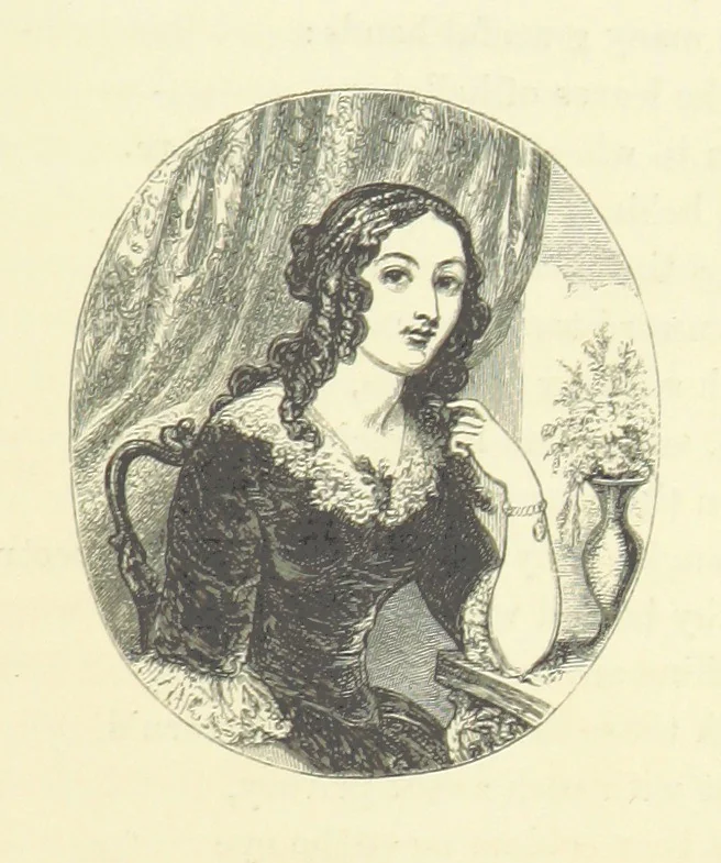 An illustration from The Poetical Works of John Keats. With a memoir by Richard Monckton Milnes. Illustrated by 120 designs, original and from the antique, drawn on wood by George Scharf, Jun, 1854, leaf 359