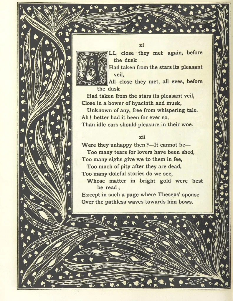 An illustration from Isabella, or The Pot of Basil ... Illustrated and decorated by W. B. Macdougall, 1898, leaf 20