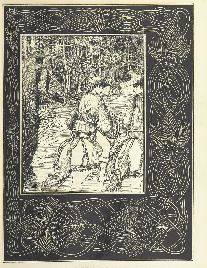 An illustration from Isabella, or The Pot of Basil ... Illustrated and decorated by W. B. Macdougall, 1898, leaf 31