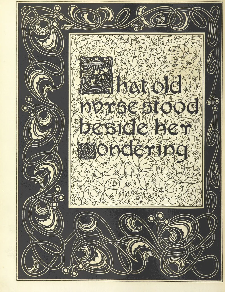 An illustration from Isabella, or The Pot of Basil ... Illustrated and decorated by W. B. Macdougall, 1898, leaf 48