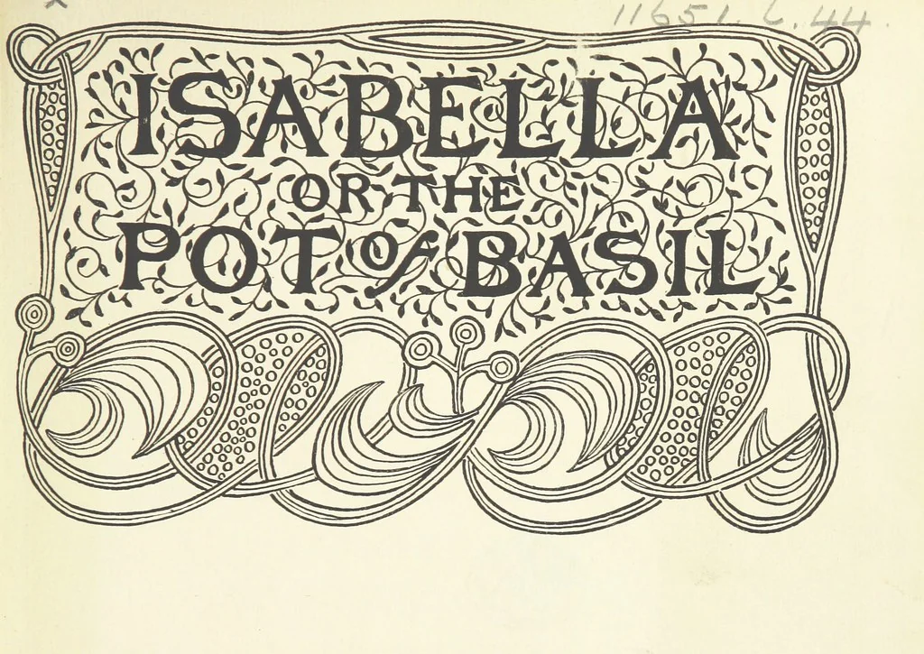 An illustration from Isabella, or The Pot of Basil ... Illustrated and decorated by W. B. Macdougall, 1898, leaf 5