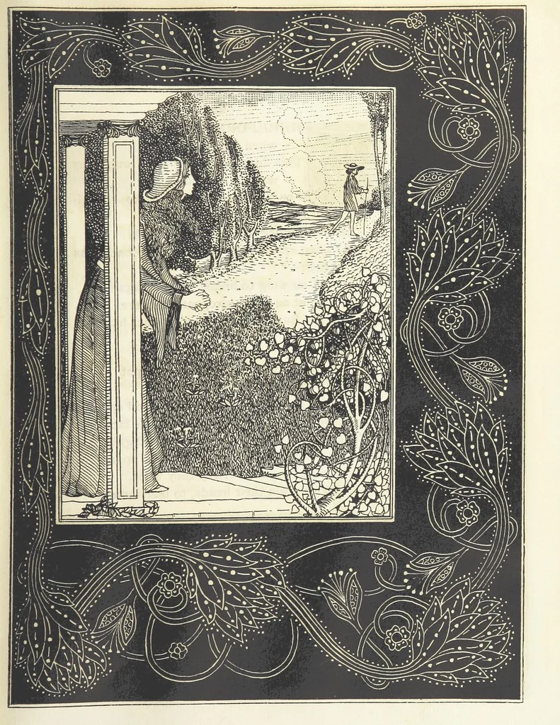An illustration from Isabella, or The Pot of Basil ... Illustrated and decorated by W. B. Macdougall, 1898, leaf 55