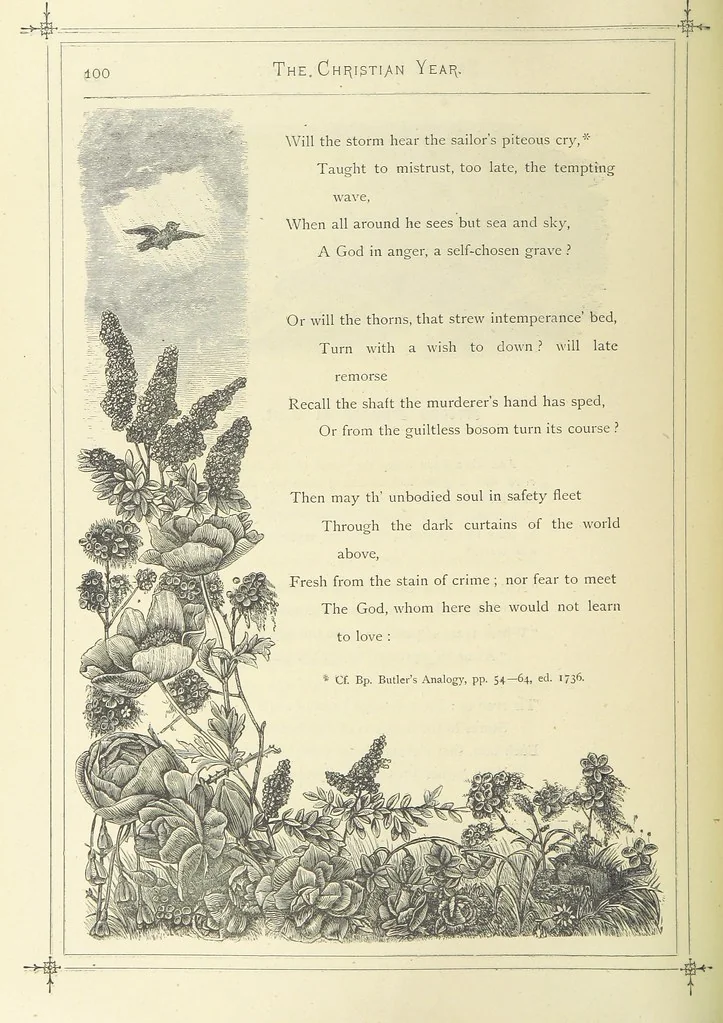 An illustration from The Christian Year, etc. [With a portrait, 1874, leaf 116