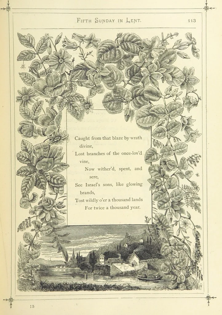 An illustration from The Christian Year, etc. [With a portrait, 1874, leaf 129