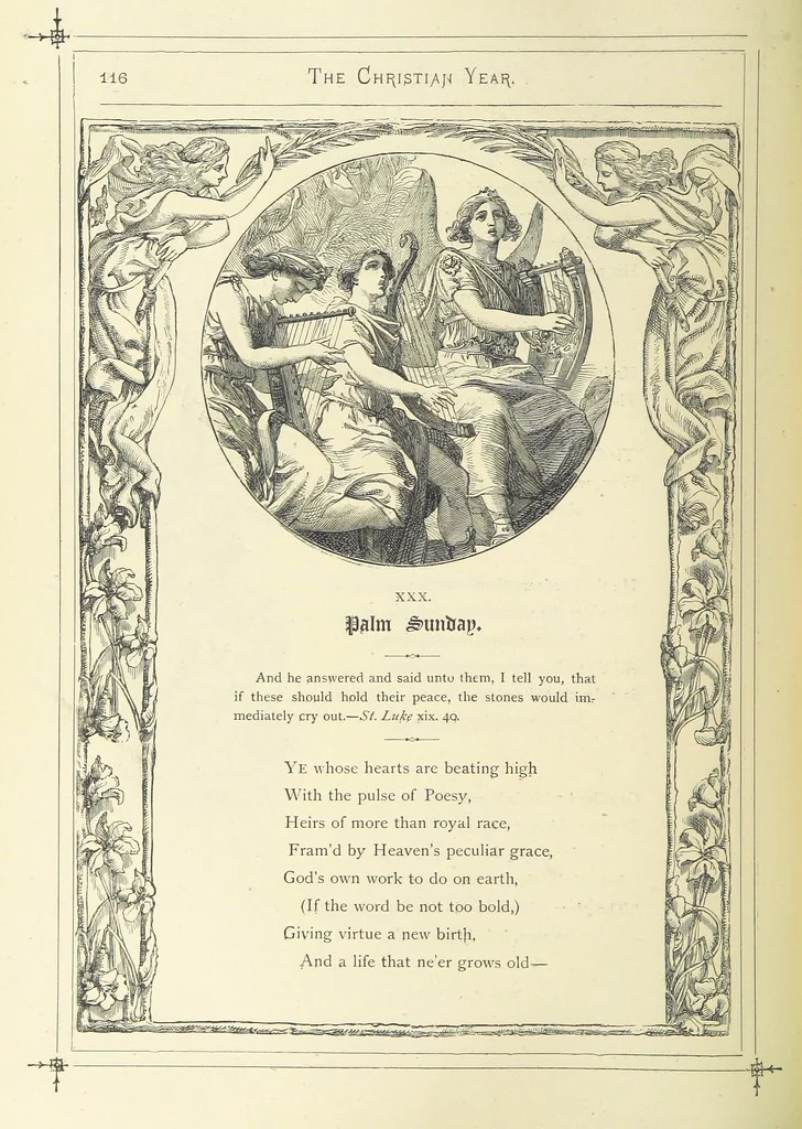 An illustration from The Christian Year, etc. [With a portrait, 1874, leaf 132