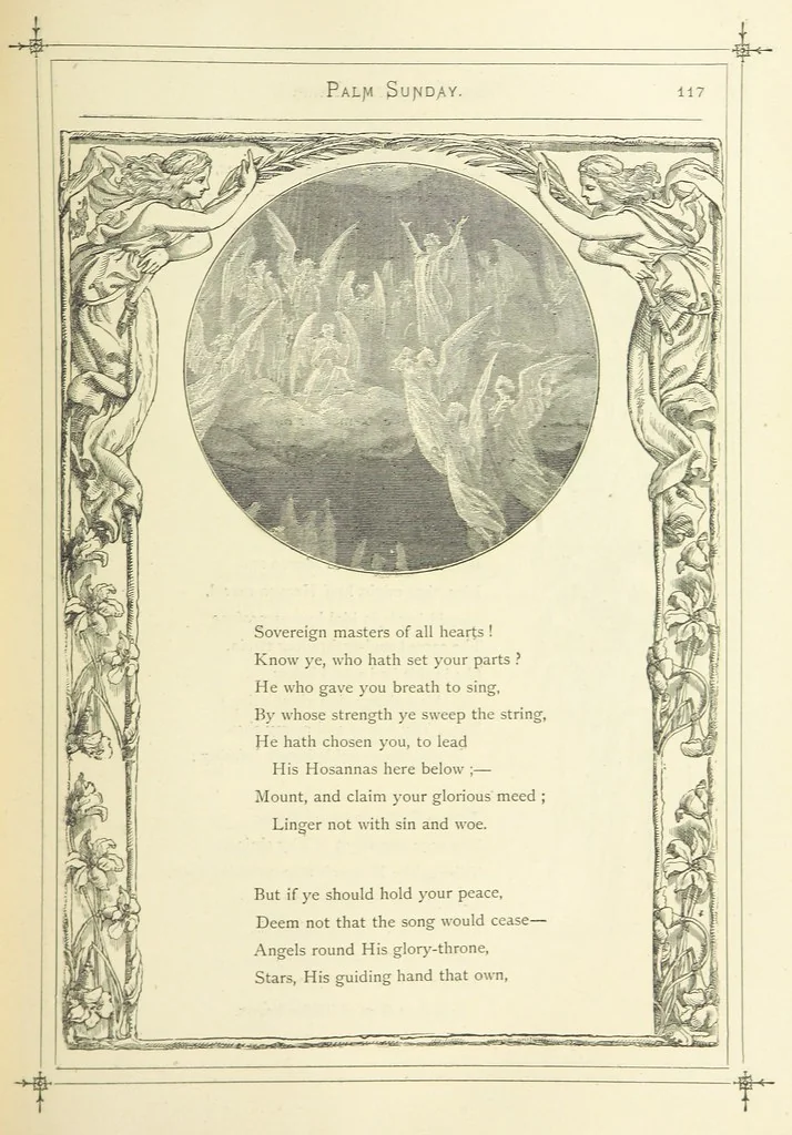 An illustration from The Christian Year, etc. [With a portrait, 1874, leaf 133