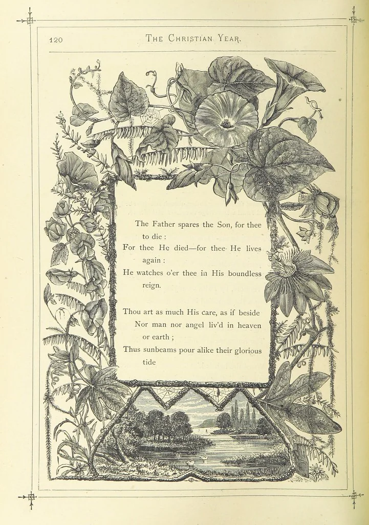 An illustration from The Christian Year, etc. [With a portrait, 1874, leaf 136