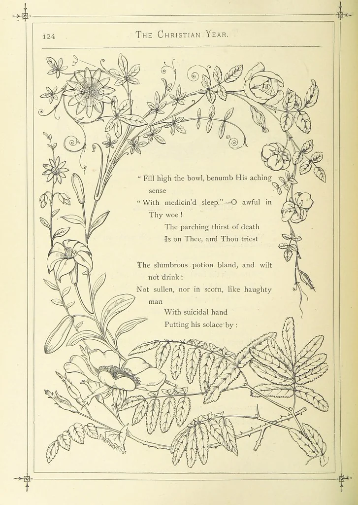 An illustration from The Christian Year, etc. [With a portrait, 1874, leaf 140