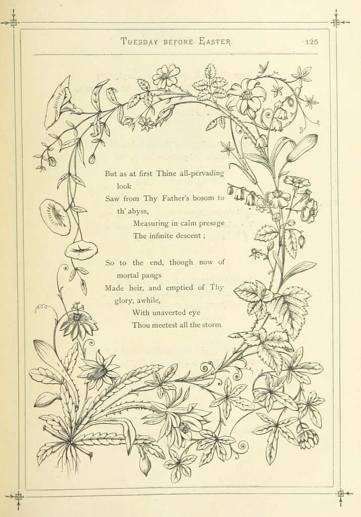 An illustration from The Christian Year, etc. [With a portrait, 1874, leaf 141