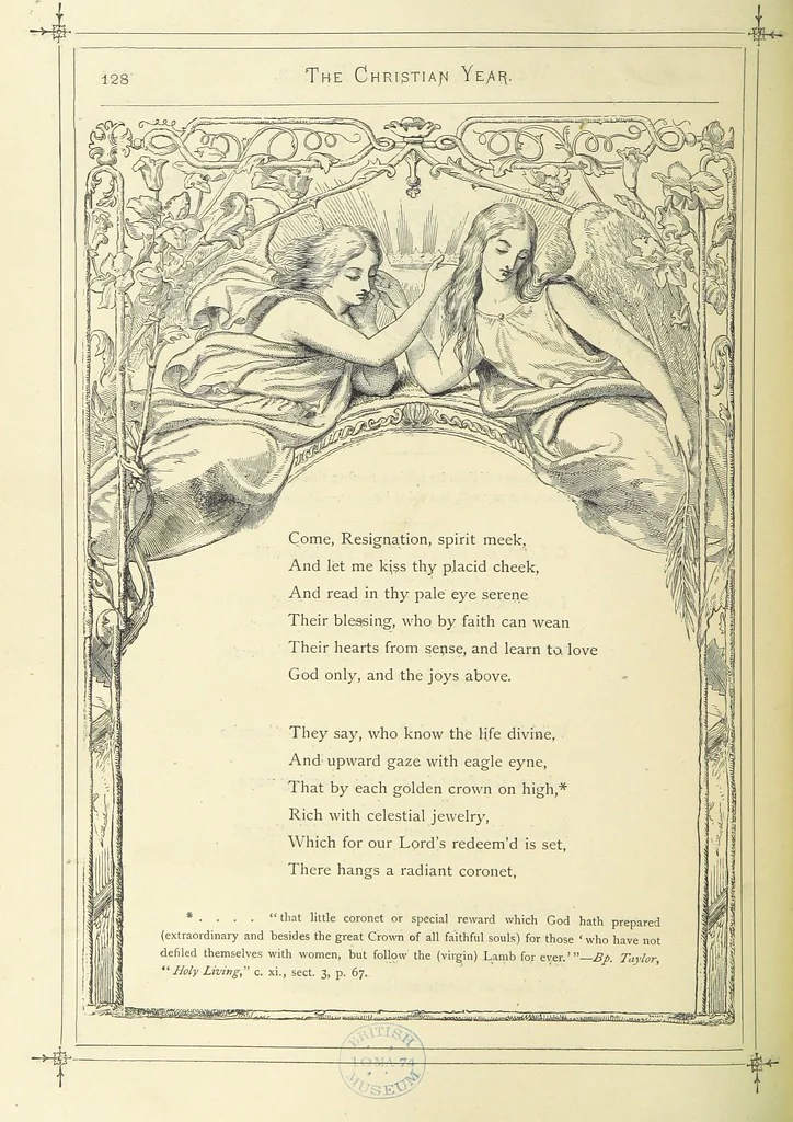 An illustration from The Christian Year, etc. [With a portrait, 1874, leaf 144