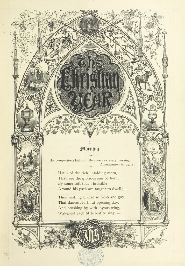 An illustration from The Christian Year, etc. [With a portrait, 1874, leaf 17