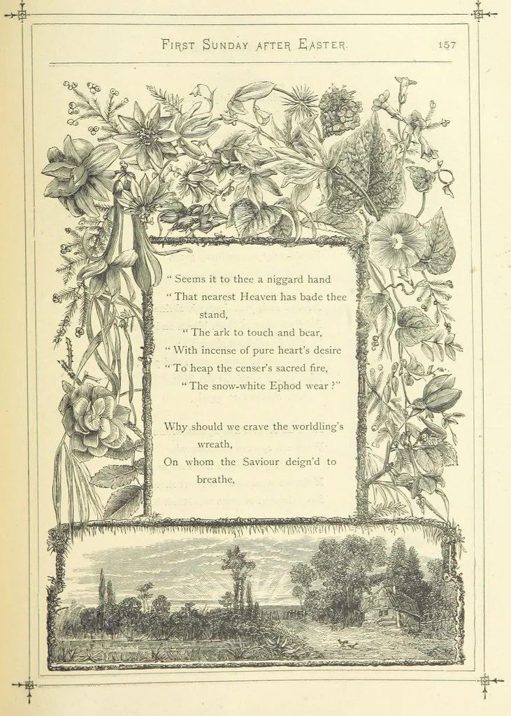 An illustration from The Christian Year, etc. [With a portrait, 1874, leaf 173
