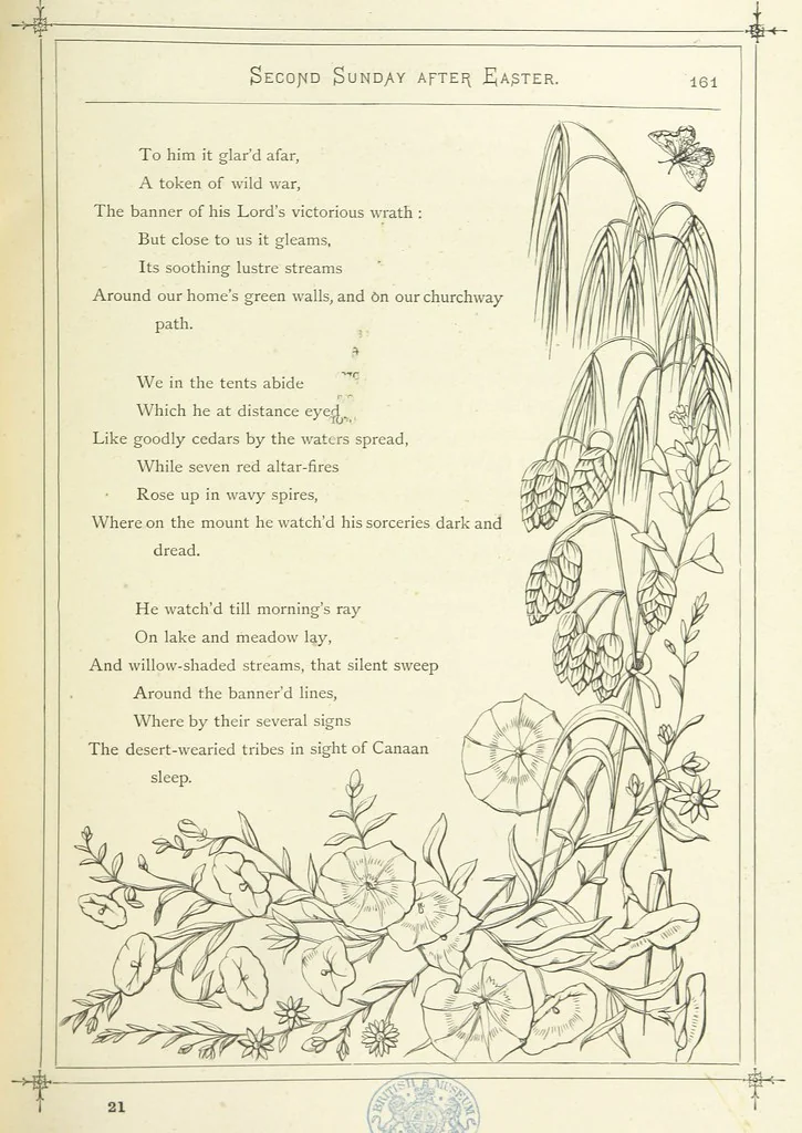 An illustration from The Christian Year, etc. [With a portrait, 1874, leaf 177