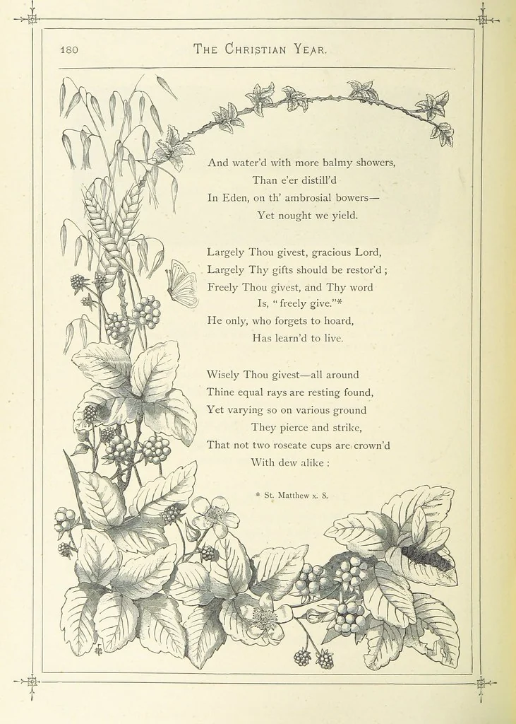 An illustration from The Christian Year, etc. [With a portrait, 1874, leaf 196