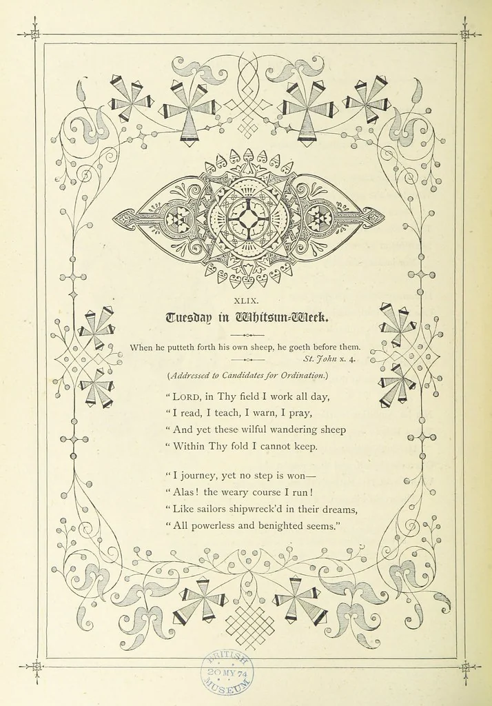 An illustration from The Christian Year, etc. [With a portrait, 1874, leaf 208