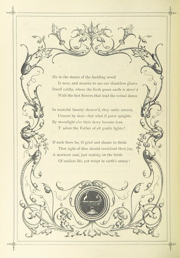 An illustration from The Christian Year, etc. [With a portrait, 1874, leaf 224