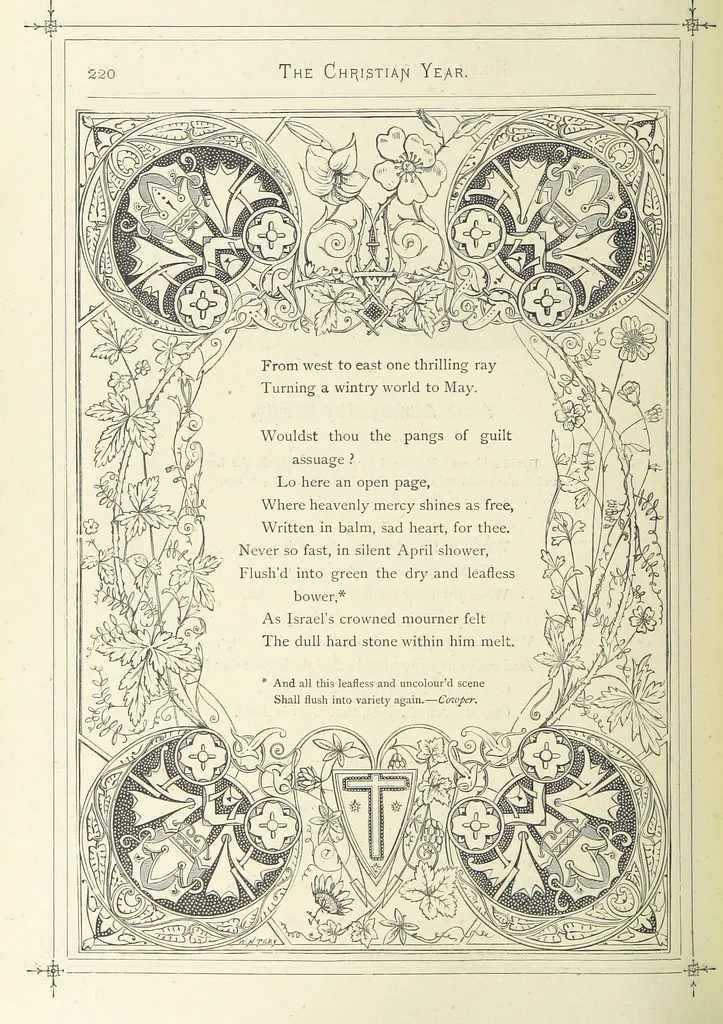 An illustration from The Christian Year, etc. [With a portrait, 1874, leaf 236