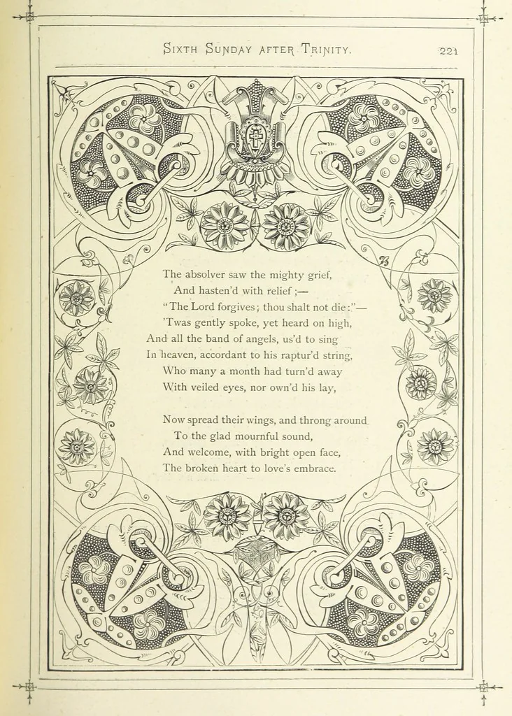 An illustration from The Christian Year, etc. [With a portrait, 1874, leaf 237