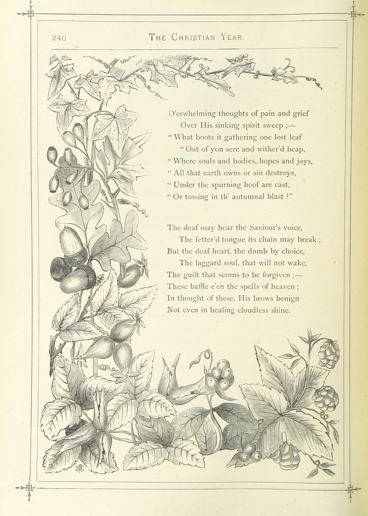 An illustration from The Christian Year, etc. [With a portrait, 1874, leaf 256