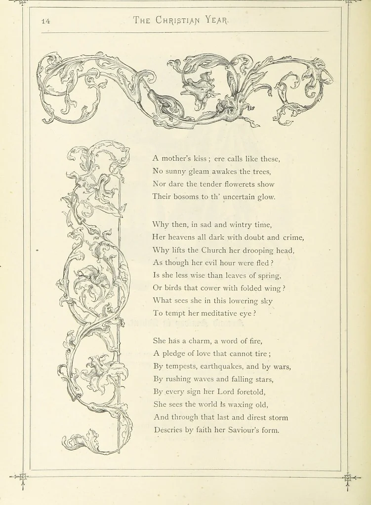 An illustration from The Christian Year, etc. [With a portrait, 1874, leaf 30