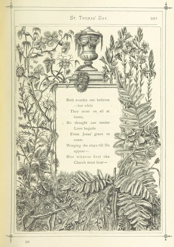 An illustration from The Christian Year, etc. [With a portrait, 1874, leaf 313