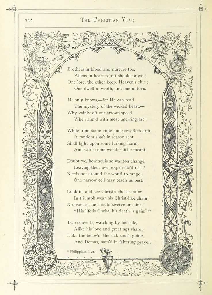 An illustration from The Christian Year, etc. [With a portrait, 1874, leaf 360