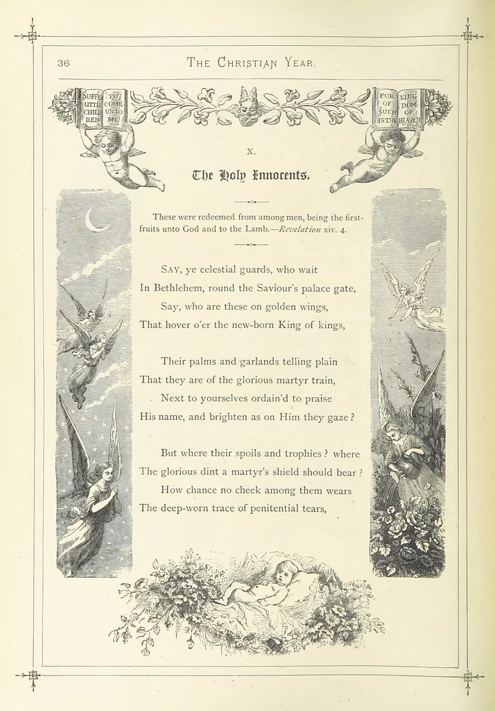 An illustration from The Christian Year, etc. [With a portrait, 1874, leaf 52