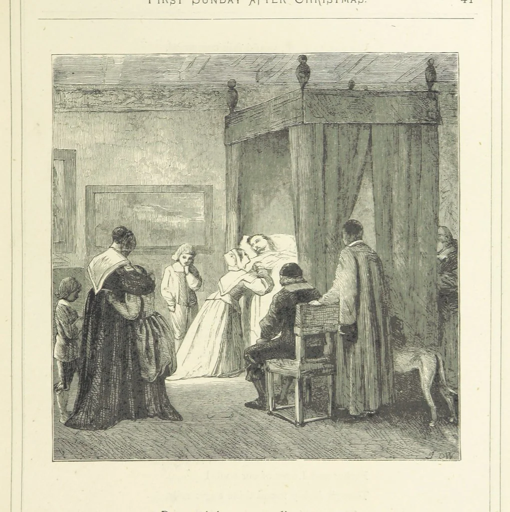 An illustration from The Christian Year, etc. [With a portrait, 1874, leaf 57