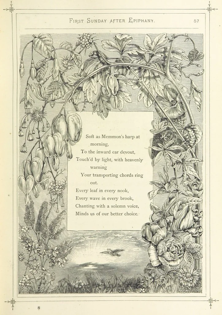 An illustration from The Christian Year, etc. [With a portrait, 1874, leaf 73