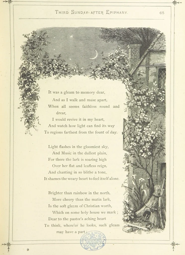 An illustration from The Christian Year, etc. [With a portrait, 1874, leaf 81
