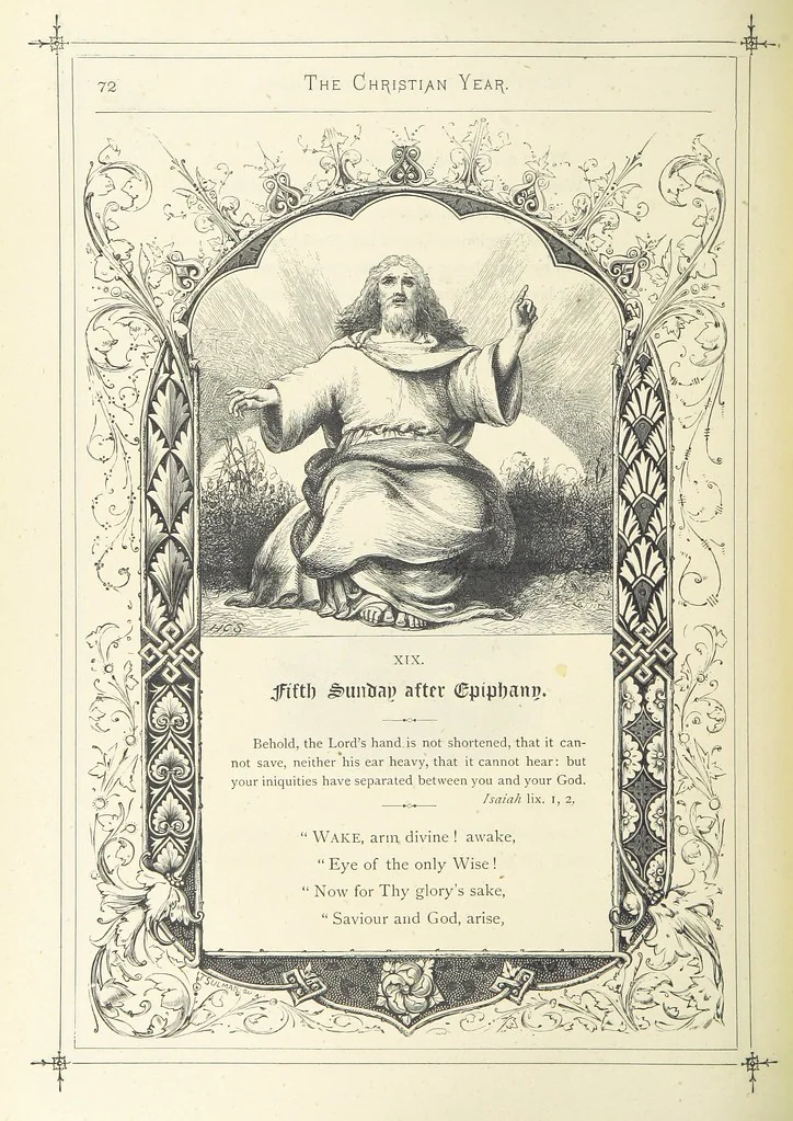 An illustration from The Christian Year, etc. [With a portrait, 1874, leaf 88