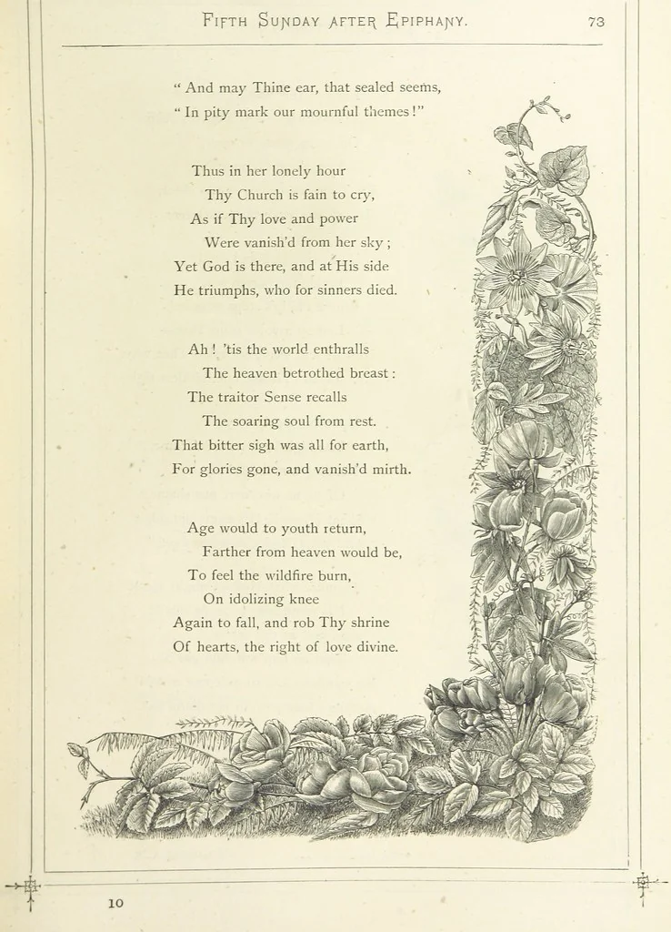 An illustration from The Christian Year, etc. [With a portrait, 1874, leaf 89