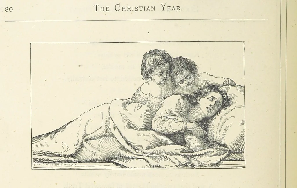 An illustration from The Christian Year, etc. [With a portrait, 1874, leaf 96